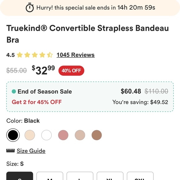 Truekind® Convertible Strapless Bandeau Bra - Picture 5 of 5